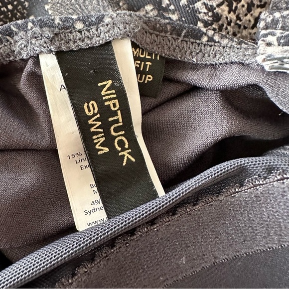 Niptuck snake animal print python tummy control swimsuit gray size 6 - Picture 8 of 8